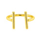 14k Yellow Gold Open Ring with Bars