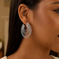 Sterling Silver Diamond Cut and Polished Five Row Hoop Earrings