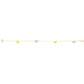 14k Two Tone Gold Anklet with Butterflies