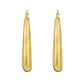 14K Yellow Gold Round Back to Back Hoop Earrings