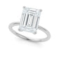 5 Carat Emerald Lab Grown IGI G/VS1 Diamond Solitaire Ring in 10K White Gold