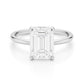 5 Carat Emerald Lab Grown IGI G/VS1 Diamond Solitaire Ring in 10K White Gold