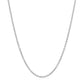 Sterling Silver Rhodium Plated Round Cable Chain (1.50 mm)