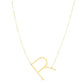 14K Yellow Gold Yours Truly Large Initial R Necklace