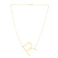 14K Yellow Gold Yours Truly Large Initial R Necklace