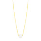 14k Yellow Gold 7mm Pearl Solitaire Necklace