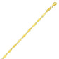 14K Yellow Gold Flat Pebble Link Necklace (2.50 mm)