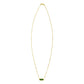 14K Yellow Gold Hexagon Malachite Pendant Necklace