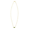 14K Yellow Gold Hexagon Malachite Pendant Necklace
