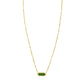 14K Yellow Gold Hexagon Malachite Pendant Necklace