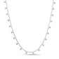 Sterling Silver Rhodium Plated Bead Necklace