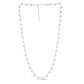 Sterling Silver Rhodium Plated Bead Necklace