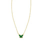 14K Yellow Gold Primavera Malachite Butterfly Necklace