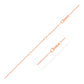 Double Extendable Diamond Cut Cable Chain in Rose Gold (1.10 mm)