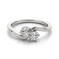 Solitaire Two Stone Diamond Ring in 14k White Gold (1/2 cttw)