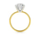 5 Carat Emerald Lab Grown IGI G/VS1 Diamond Solitaire Ring in 10K Yellow Gold