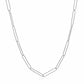 14k White Gold Wire Paperclip Chain (2.7 mm)