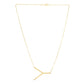 14K Yellow Gold Yours Truly Large Initial Y Necklace