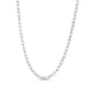 Sterling Silver Rhodium Plated French Cable Chain (3.40 mm)
