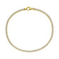 14K Two Tone Gold Diamon Oro Tennis Bracelet (2.40 mm)