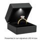 1 Carat Cushion Lab Grown IGI G/VS1 Diamond Solitaire Ring in 10K Yellow Gold