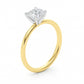 1 Carat Cushion Lab Grown IGI G/VS1 Diamond Solitaire Ring in 10K Yellow Gold