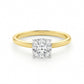 1 Carat Cushion Lab Grown IGI G/VS1 Diamond Solitaire Ring in 10K Yellow Gold