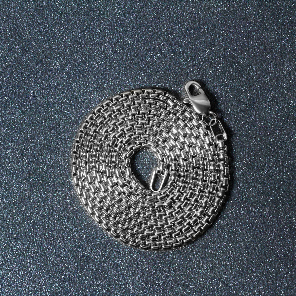 14k White Gold Solid Round Box Chain (2.5 mm)
