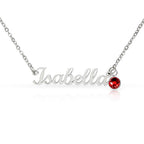 Custom Name Necklace with Birthstone - NO MC
