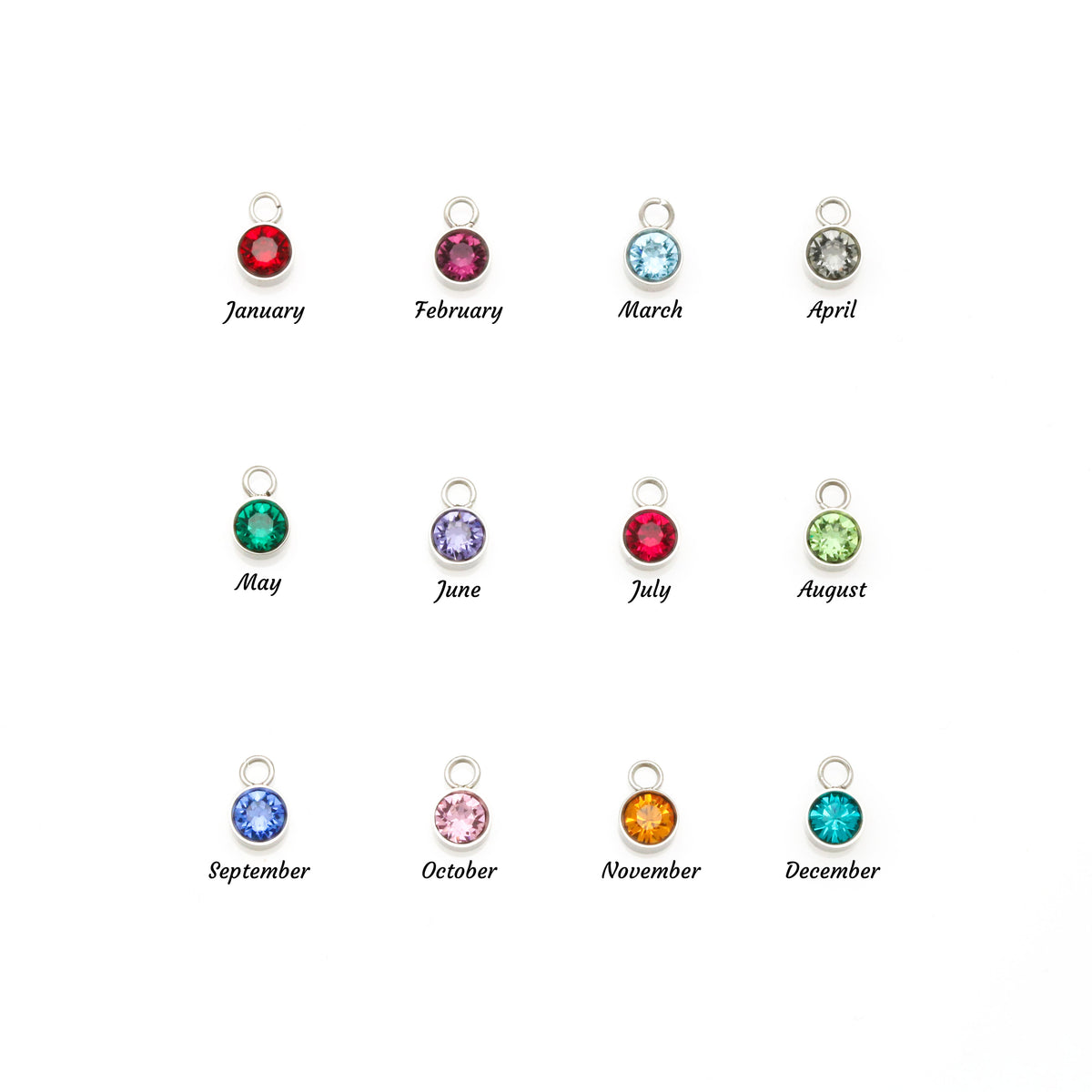Custom Name Necklace with Birthstone - NO MC