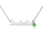 Custom Name Necklace with Birthstone - NO MC