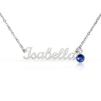 Custom Name Necklace with Birthstone - NO MC