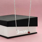 Custom Name Necklace with Birthstone - NO MC
