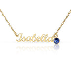 Custom Name Necklace with Birthstone - NO MC