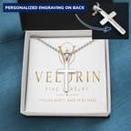 Personalized Cross Necklace with Ball Chain