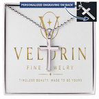 Personalized Cross Necklace with Ball Chain