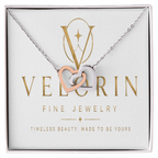 Interlocking Hearts Necklace - Yellow & White Gold Variants