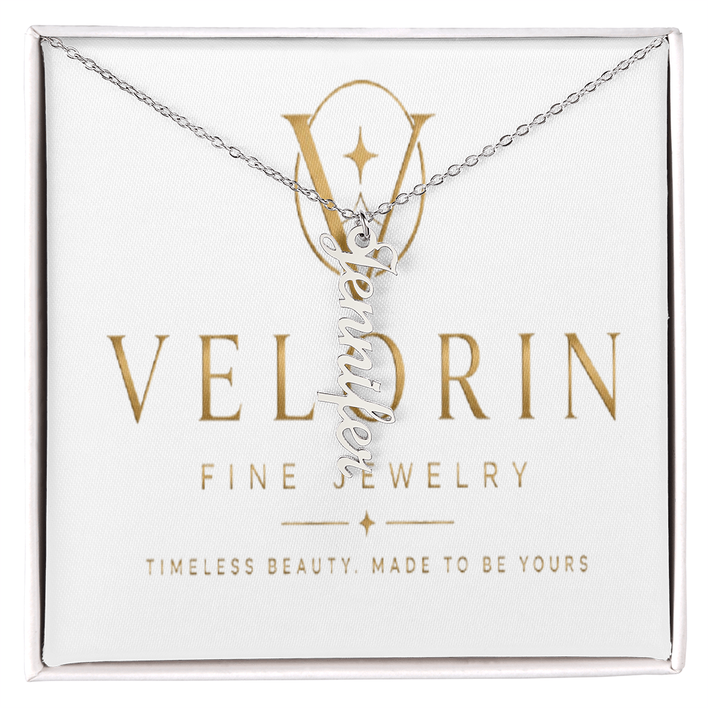 Vertical Name Necklace - MC