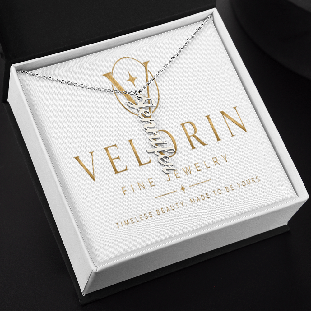 Vertical Name Necklace - MC