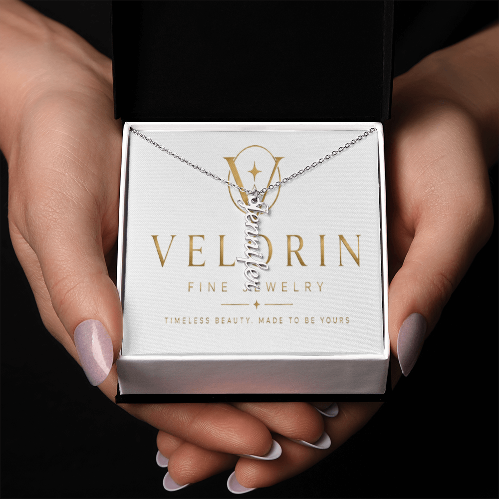 Vertical Name Necklace - MC