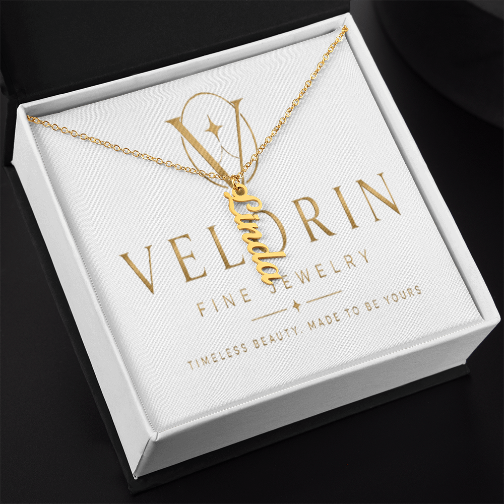 Vertical Name Necklace - MC