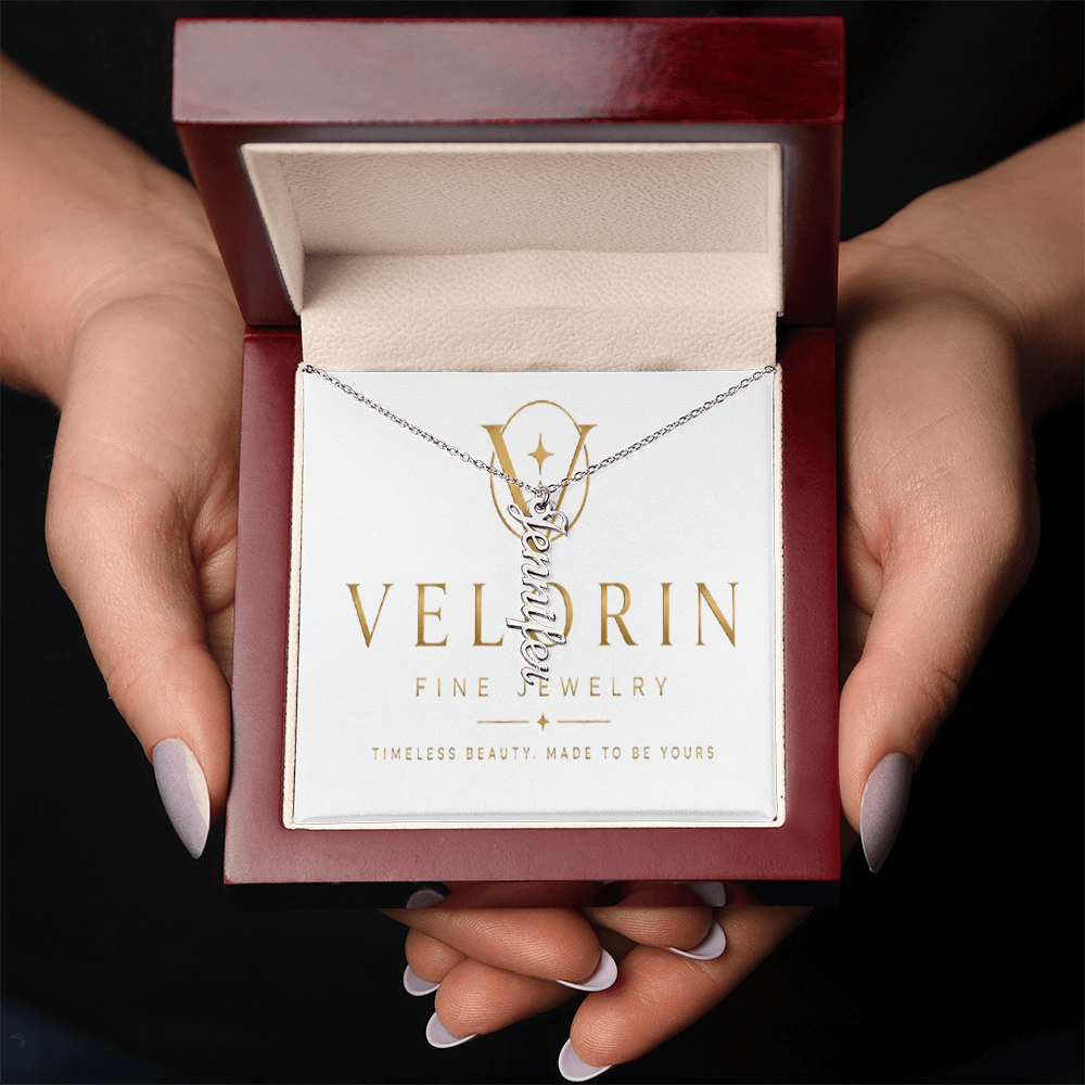Vertical Name Necklace - MC