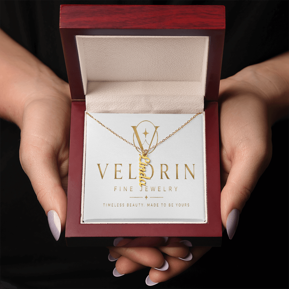 Vertical Name Necklace - MC