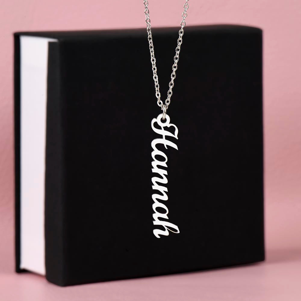 Vertical Name Necklace - No MC