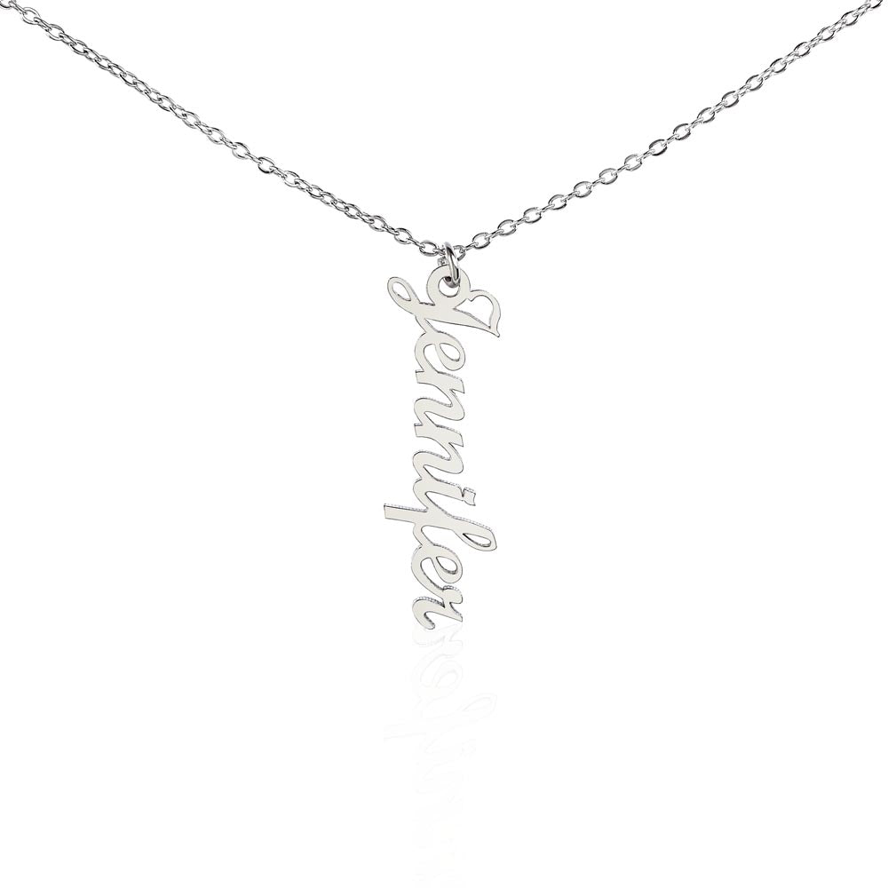 Vertical Name Necklace - No MC