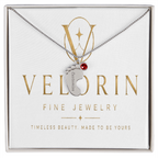 Baby Feet Necklace with Birthstone - Engraved