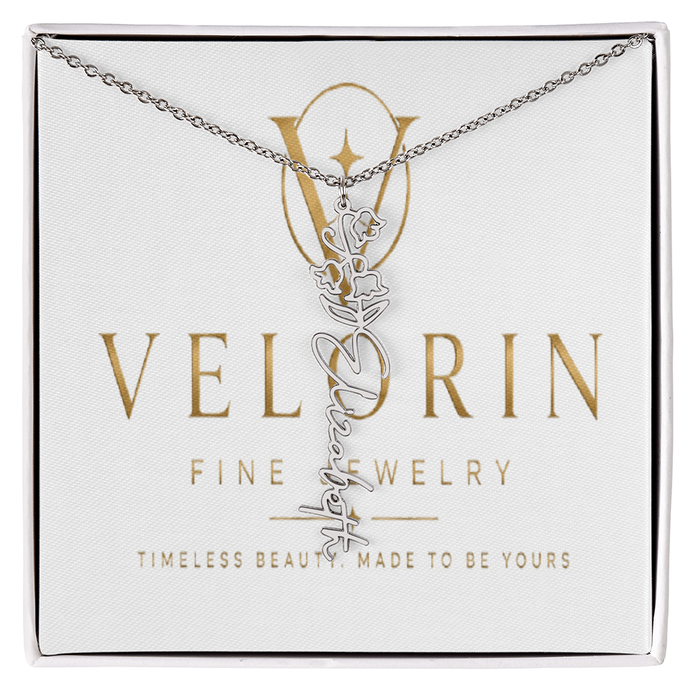Flower Name Necklace