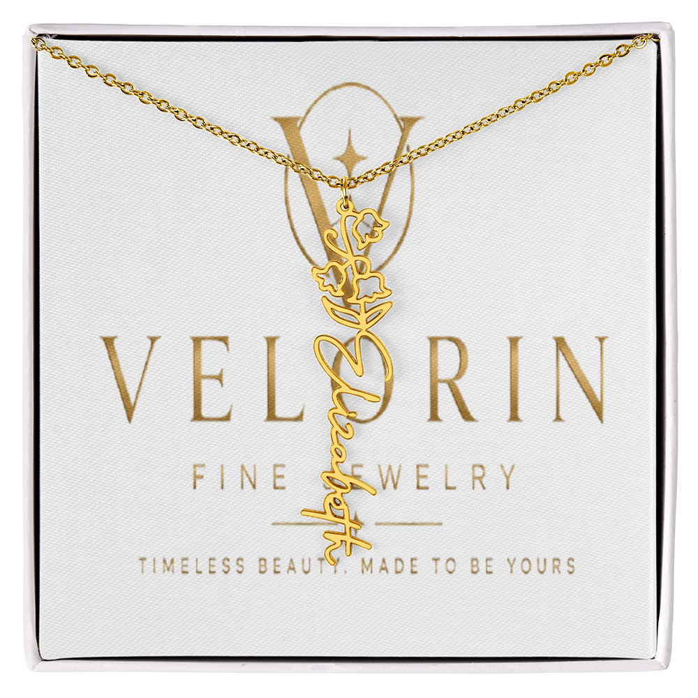 Flower Name Necklace