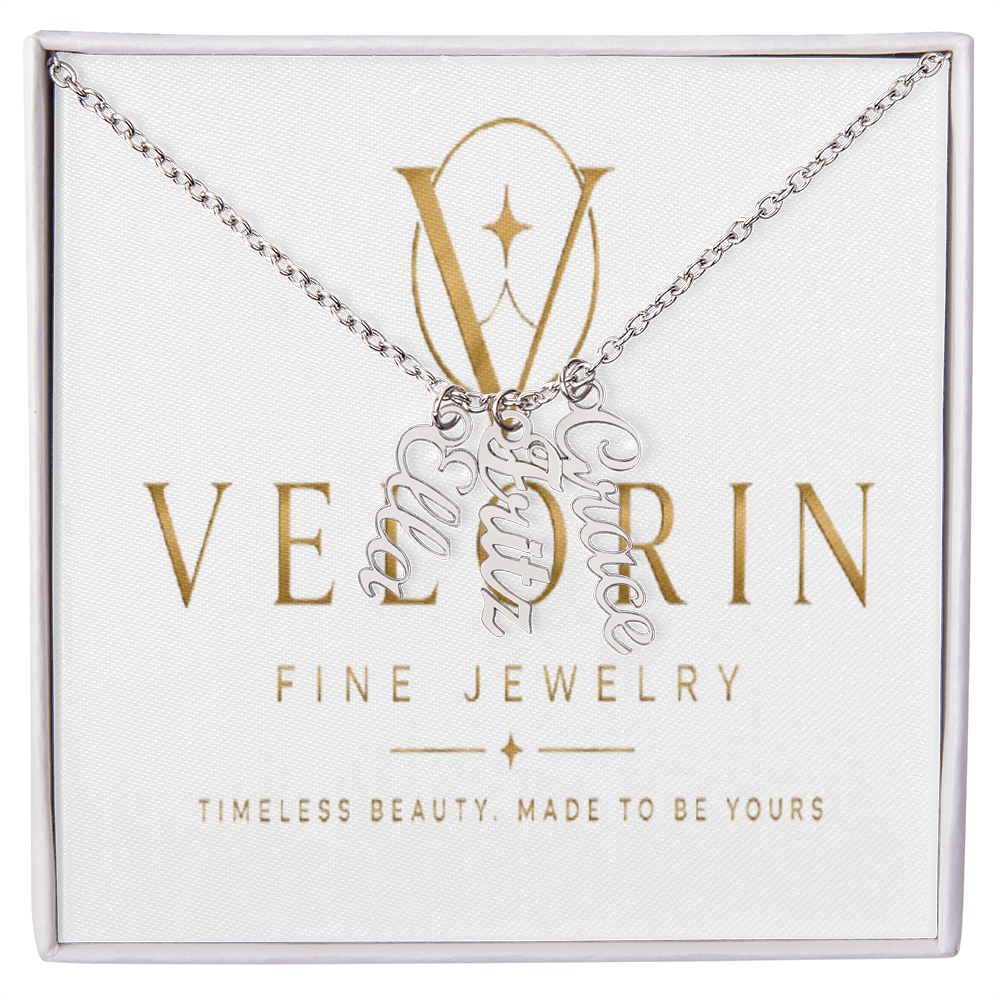 Multi Vertical Name Necklace - MC