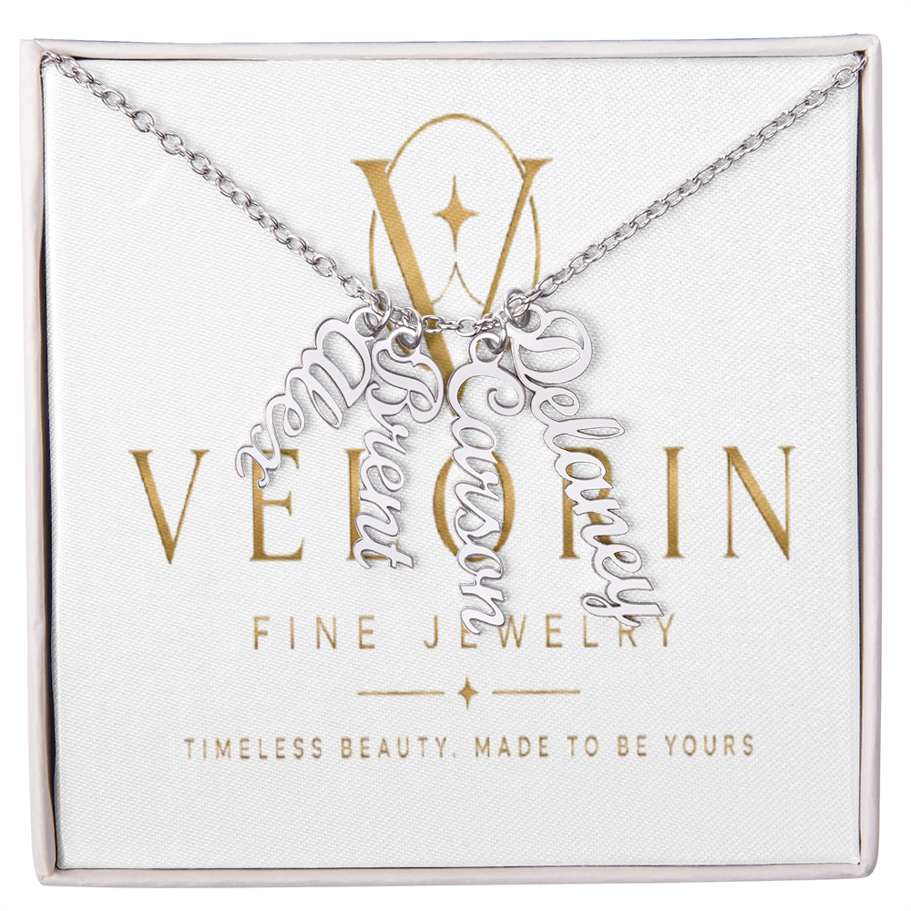 Multi Vertical Name Necklace - MC